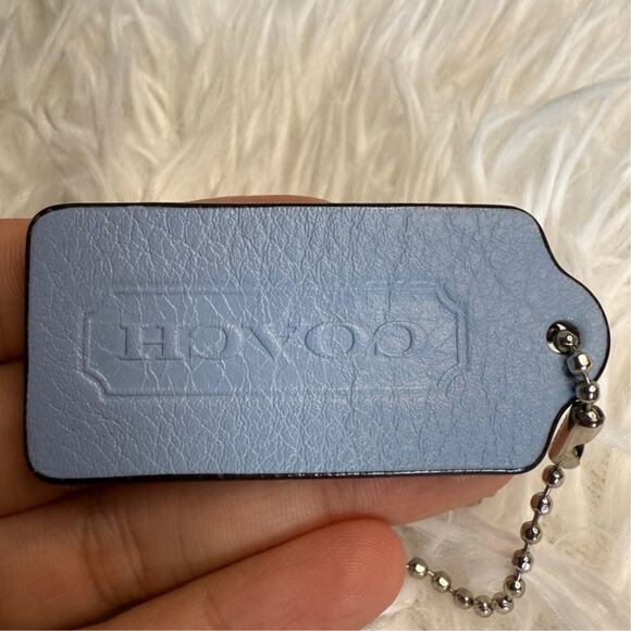 2” COACH Legacy Blue Fob Bag Charm Hang tag Hangtag - Picture 2 of 2